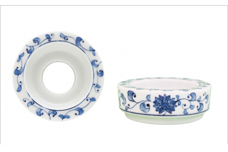 【美濃焼】SaiSui Blue（菊唐草）【大東亜窯業】【TOKI MINOYAKI返礼品】≪土岐市≫ 鉢 プランター インテリア かわいい おしゃれ 園芸 ガラス 陶磁器 磁器 コンパクト 水耕栽培 観葉植物 ブルー 青 ネイビー 藍色 染付 唐草 送料無料 [MAG007]