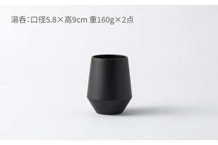 【美濃焼】frustum 土瓶湯呑3点セット（黒）【晋山窯ヤマツ】≪土岐市≫ 茶器 茶器セット 急須 ポット ティーポット [MAS006]