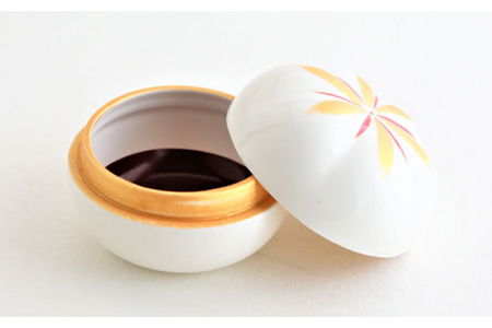 【美濃焼】お抹茶の器 茶箱あそび 福MITATE（ちゃせん型 花碗）【buzan 武山窯】≪土岐市≫  茶道具 茶道具セット 茶道 茶道セット 抹茶碗 振出し 茶器 茶筌筒 茶巾筒 茶筌 茶せん ちゃせん 茶杓 抹茶 送料無料  [MBA039]
