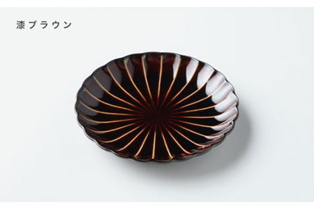 【美濃焼】ぎやまん陶 銘々皿5枚セット 4色セット（茄子紺ブルー2枚、その他各1枚）【カネコ小兵製陶所】【TOKI MINOYAKI返礼品】食器 小皿 プレート ケーキ皿 取り皿 ランチ ディナー 黒 紺 茶 緑 ブラック ネイビー ブラウン グリーン おしゃれ レンジ対応 食洗機対応 送料無料 [MBD011]