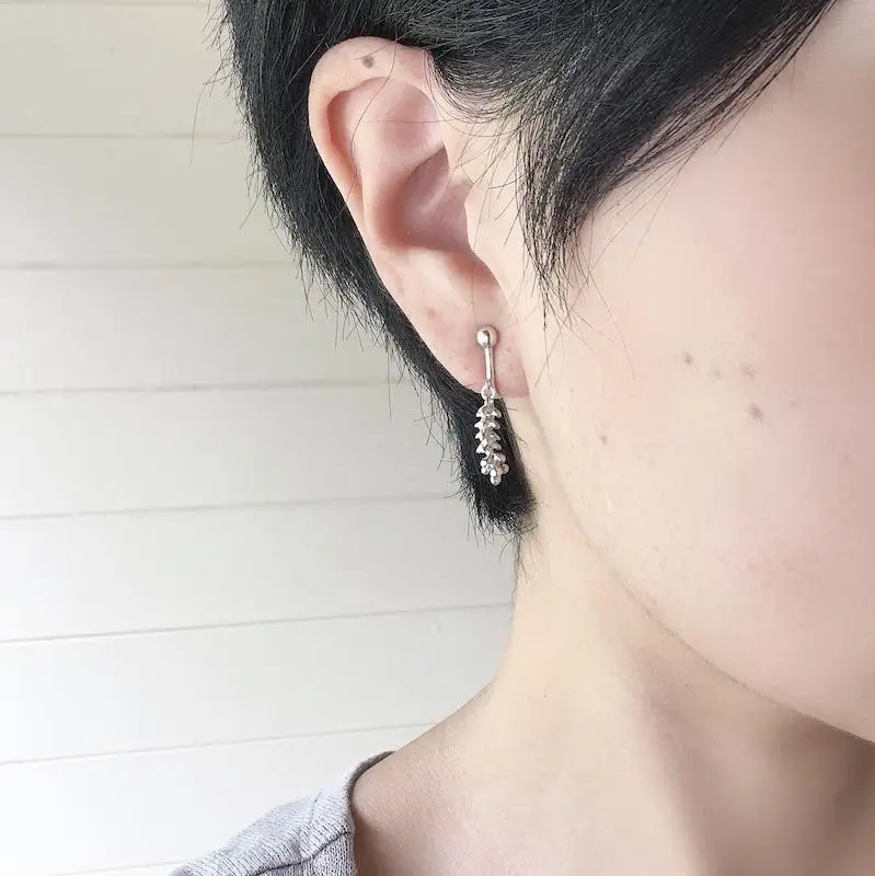 Ceder leaf (イヤリング／クリップ式金具）【受注制作】｜イヤリング