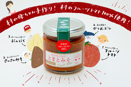 とまとみそ 無添加 2種セット  元祖トマト味噌（プレーン・甘辛）　フルーツトマト使用 万能調味料 高知県産