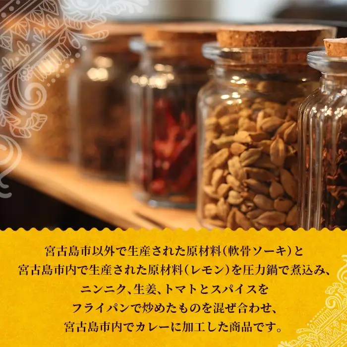MOSESU CURRYの島カレーシリーズ　軟骨ソーキと島レモンのカレー 250g×6食（FP001）