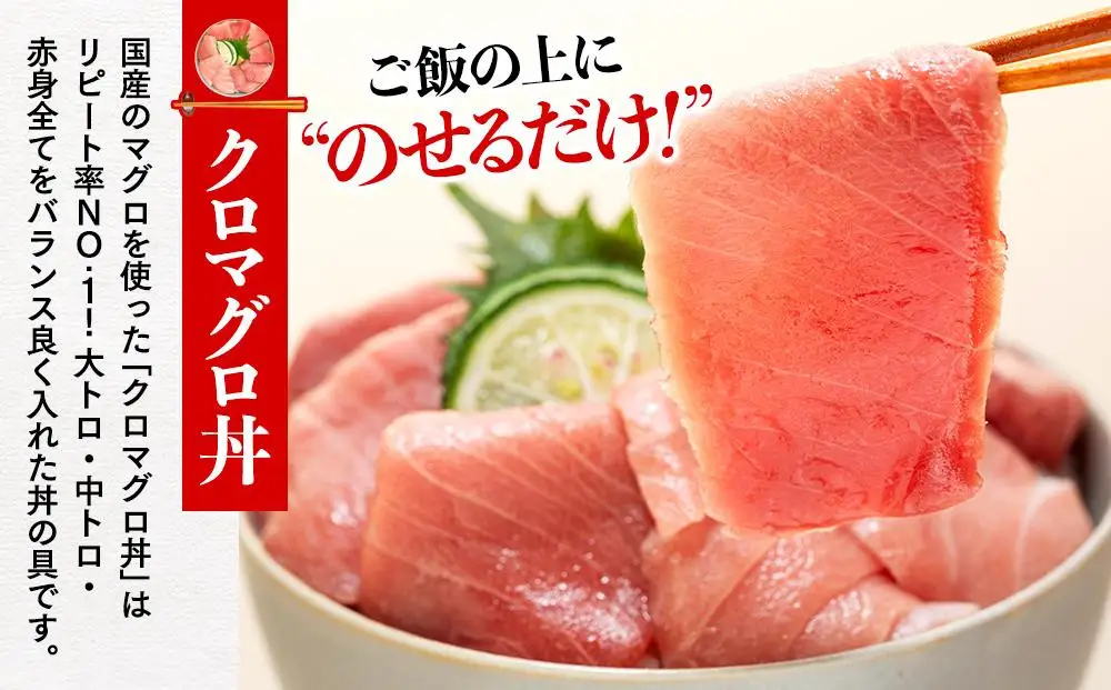 福岡市グルメ糸島海鮮堂のクロマグロ丼3食セット | 福岡県 福岡市 福岡 九州 返礼品 お取り寄せグルメ 取り寄せ グルメ 食品 お取り寄せ 魚介類 魚介 海産物 海の幸 まぐろ マグロ 鮪 海鮮 海鮮丼 水産 特産品 ご当地