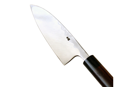 出刃包丁 180mm 紫檀柄 多層鋼雲浮 青鋼 本格手打鍛造品 キッチン用品 手造り包丁 刃物 
