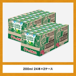 【6ヶ月定期便】伊藤園 充実野菜 緑の野菜ミックス（紙パック） 200ml×48本 【 全6回 飲料類 野菜ジュース 野菜 ジュース ミックスジュース 飲みもの】