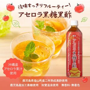 isa366-tn 〈20日以内に発送〉 黒酢 ドリンク 900ml 2本 アセロラ黒糖黒酢 希釈 せず そのまま飲める ストレートタイプ 鹿児島県 福山町 かめ壺 2年 熟成黒酢 鹿児島産 黒糖 沖縄産 アセロラ 天然アルカリ 温泉水 使用 伊佐市【財宝】