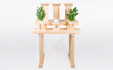 尾鷲ヒノキ製〈神具 祖霊舎用〉二段式 八足台（大）　US-2