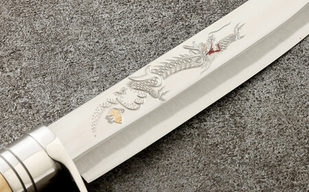 【土佐打刃物】狩猟鉈 （両刃） 19.5cm ナイフ ナタ なた 鞘 山仕事 手打鍛造刃物