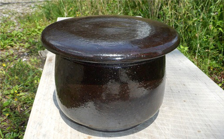 陶製 つけもの器 【小皿付き】