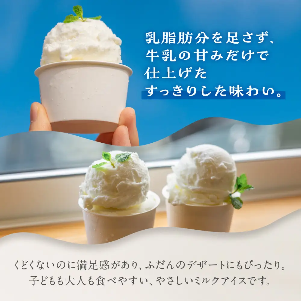 低温殺菌アデア牛乳100%のミルクアイスクリーム10個入り