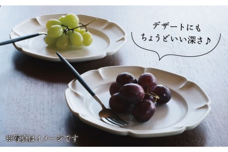 【波佐見焼】マーガレット プレート (白マット釉) 2枚セット 食器 皿 【イロドリ】 [KE34] 波佐見焼