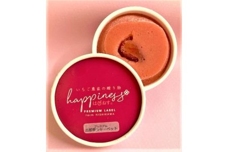 いちご農家の自家製SWEETS 古都華のプレミアムシャーベット6個（化粧箱入り）◇