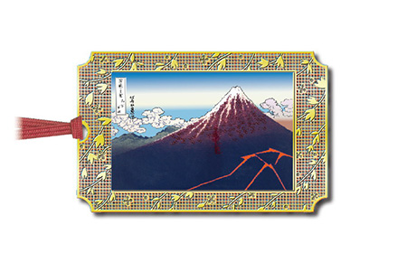 浮世絵デザイン金のしおり（５枚セット）≪ブックマーク　しおり　フォトエッチング加工　浮世絵≫ ※着日指定不可