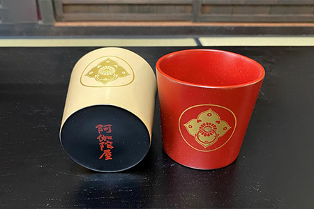 漆の美ー駒繋ぎー (漆塗りの マグカップ)　≪漆器 塗り うるし プレゼント 木箱入り  特製 オリジナル 漆工芸 工芸品 奈良 今井町≫※着日指定不可◇