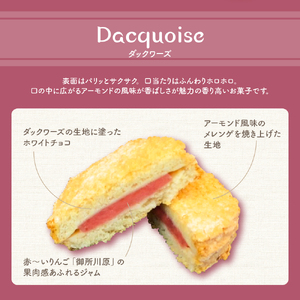 ダックワーズ　10個入 個包装【ポム・ルージュ】甘酸っぱいリンゴジャムをサンド！（中まで赤～いりんごジャム 使用 スイーツ お菓子）