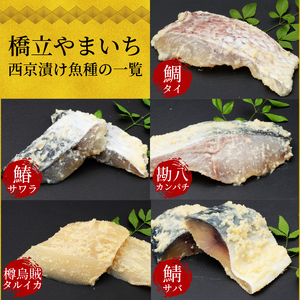 西京漬け タルイカ 9切～ ( 3～4切 × 3袋 ) 橋立やまいち 樽烏賊 魚 切り身 切身 魚介 味噌 漬け 和食 保存食 備蓄食 西京漬 西京味噌 漬け魚 おかず 西京味噌漬け おつまみ 