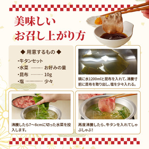 十六夜特製 牛タンしゃぶしゃぶセット 220g ／ しゃぶしゃぶ【B119】