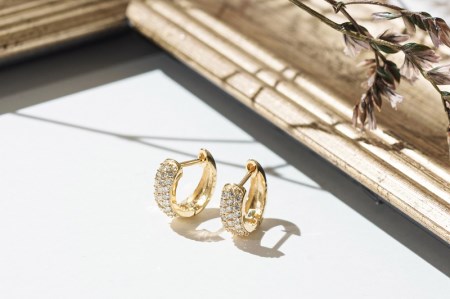 K18イエローゴールド ダイヤモンド0.3ctピアス 43-6267