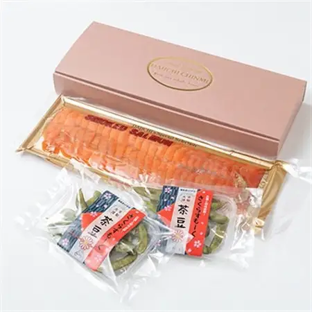 スモークサーモン＆燻製茶豆 セット　計460g_惣菜・加工品 燻製（スモーク）    魚介・海産物   _【配送不可地域：離島】【1303992】