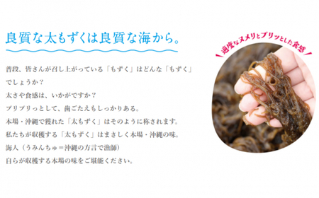 海市水産から直送する「うるまの太もずく約3kg【塩蔵】」沖縄もずく