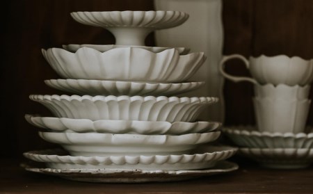  〔臼杵焼〕輪花十二弁皿（SS）【２枚セット】