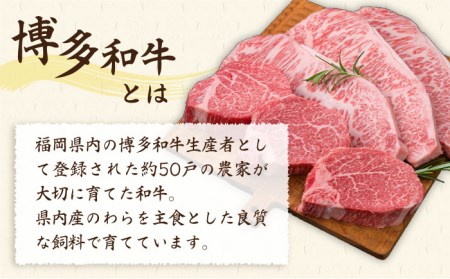【全3回定期便】【極厚ステーキ】シャトーブリアン 約180g×3枚 サーロインステーキ 約250g×3枚 合計6枚 博多和牛 A4ランク 和牛 ヒレ 糸島市/糸島ミートデリ工房[ACA181]