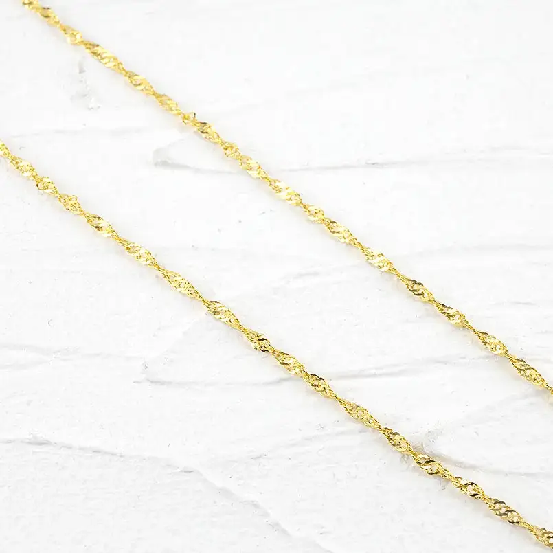  純金 ネックレス チェーン のみ 24金 ロングネックレス 80cm スクリューチェーン ゴールド ロング k24 24k チェーンだけ ジュエリー 山梨県 昭和町 送料無料 管理番号220517mro101k24n80 SWAA019