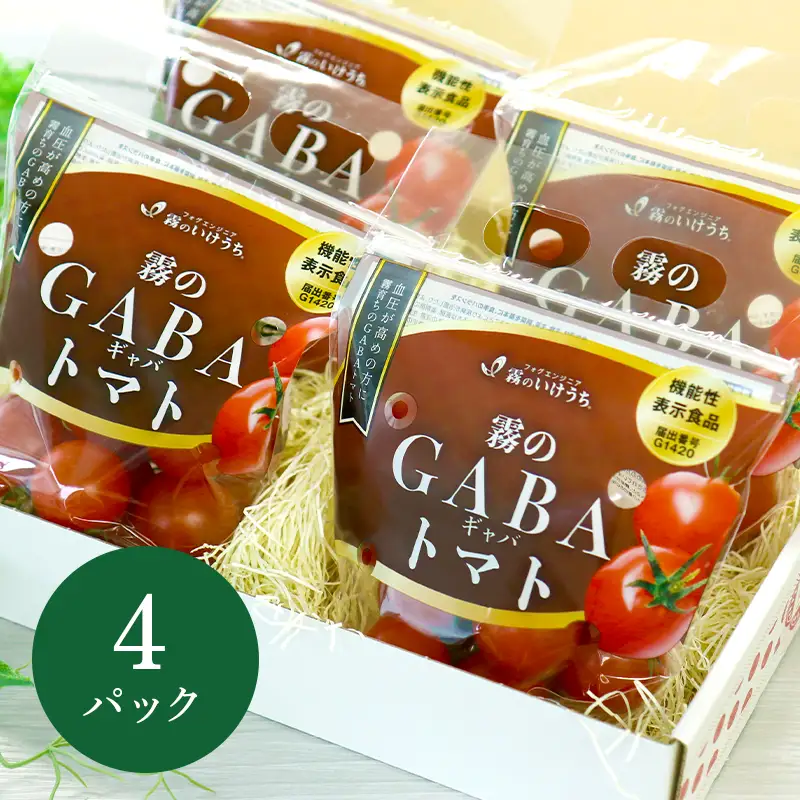 ストレス社会にぴったり！機能性表示食品 霧のGABAトマト 300ｇ×4パック（07-25）