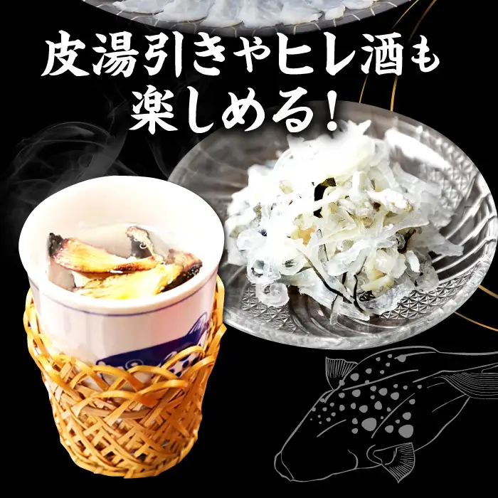 壱岐産 とらふぐ 刺身 4から5人前（皮・ヒレ付）[JDT004]