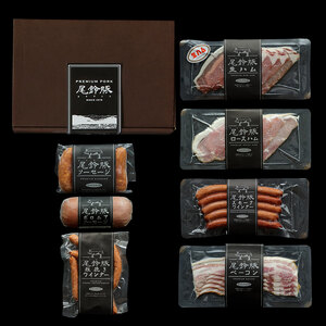 【PREMIUM PORK】尾鈴豚ハム・ソーセージ詰め合わせ 7種 セット ギフト 生ハム ロースハム ベーコン 粗挽きボロニア