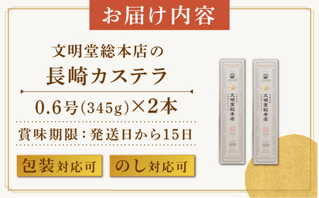 7日発送）長崎カステラ2本[EAK026]カステラ
