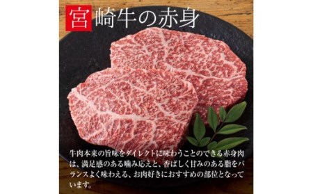 国産の黒毛和牛『宮崎牛赤身ステーキ』(1kg[200gx5枚]) TF0283-P00020
