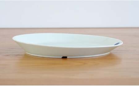 有田焼 藍土オリジナルオーバルプレート/青玉・赤玉ペアセット【藍土】 35000円 3.5万円 A35-424