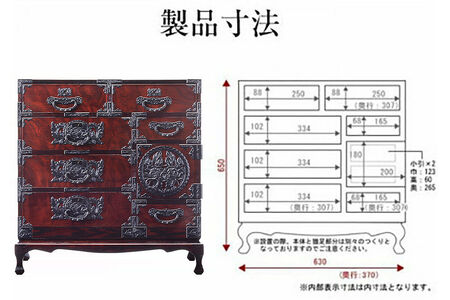 仙台箪笥 猫足チェスト 拭き漆塗り (申込書返送後、1ヶ月～6ヶ月程度でお届け) 欅産業 職人 おすすめ 船箪笥