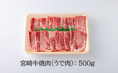 宮崎牛焼肉（うで肉）約500g　TF0568-P00012