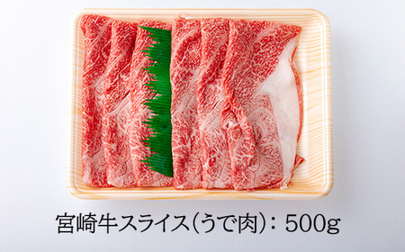 宮崎牛スライス（うで肉）約500g　TF0570-P00012