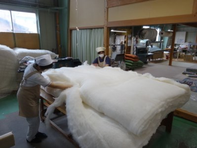 ワタセ工場製造　極上もめん綿入り敷き布団　フラワー柄　1枚　(赤)【CW99W】