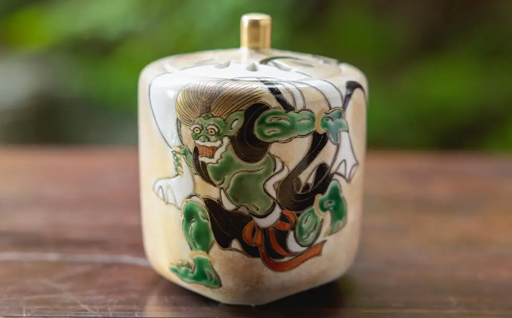 【小手鞠窯】香炉(風神雷神)｜京都 京焼 工芸品 人気［ 京都 京焼 清水焼 工芸品 人気 おすすめ 伝統工芸 お取り寄せ 通販 送料無料 ふるさと納税 ］