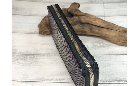 パイソンのフルラウンドファスナー財布 ファッション小物 長財布 ヘビ 蛇 牛 革 革製品 