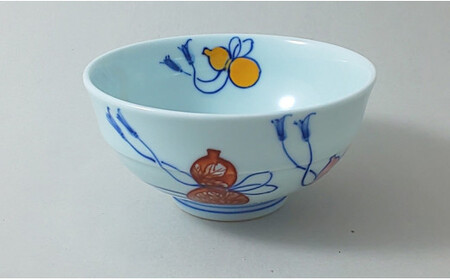 有田焼 六瓢紋 対飯碗 【ヤマト陶磁器】食器 器 うつわ 磁器 陶磁器 茶碗 茶わん ごはん茶碗 夫婦茶碗 2個 ペア セット ひょうたん 縁起物 手描き 贈答 ギフト A40-372