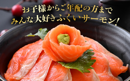 ふくいサーモン合計 600g（刺身用）100g× 6パック 真空冷凍【サーモン 鮭 刺身 さけ サケ さかな 魚 人気 海鮮 海鮮食品 小分け お刺身用 生食用 生食可 低脂肪 低カロリー ヘルシー 冷凍 国産】 [B-6209]