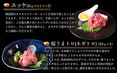 厳選プレミアムスライス馬刺しセット 950g 馬肉 冷凍 《60日以内に出荷予定(土日祝除く)》 新鮮 さばきたて 真空パック 生食用 肉 熊本県葦北郡津奈木町 スライス 特産品