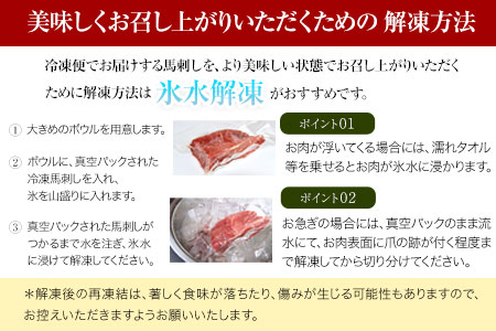 馬刺し 国産上赤身馬刺し 400g《30日以内に出荷予定(土日祝除く)》阿蘇牧場