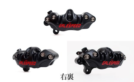 GALE SPEED エラボレート・フロント4Pキャリバー(アキシャル40mm) 右/チタンボルト仕様 ブラック バイク オートバイ パーツ 右キャリパー 