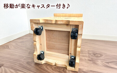 北海道産 天然木の手づくり ゴミ箱（りんご形）【木工房TANAKA】[AXAU011]