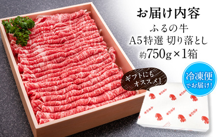 ふるの牛（黒毛和牛）Ａ５特選 切り落とし 750g 送料無料 A5 ミシュラン掲載《30日以内に出荷予定(土日祝除く)》