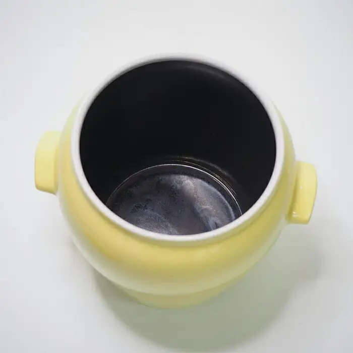 信楽焼　発酵壺　黄色