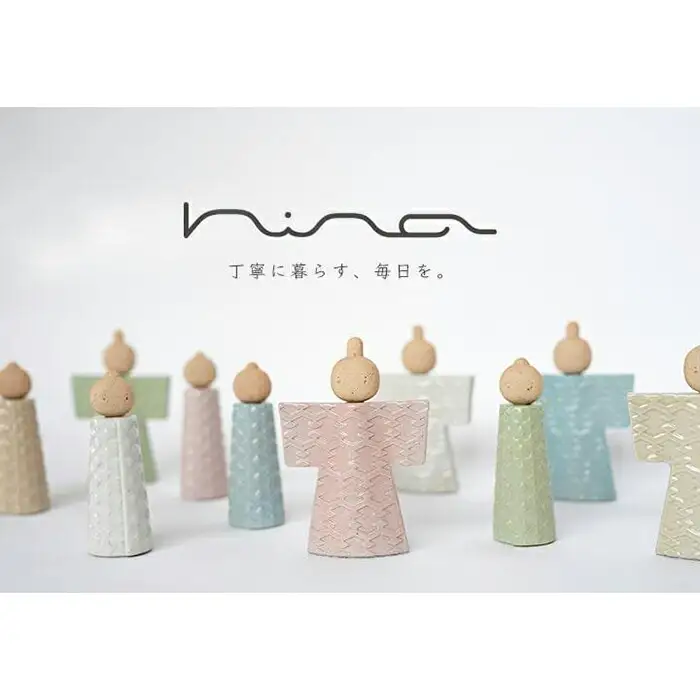 【信楽焼・明山】陶雛人形　hina(ピンク)　hina-02