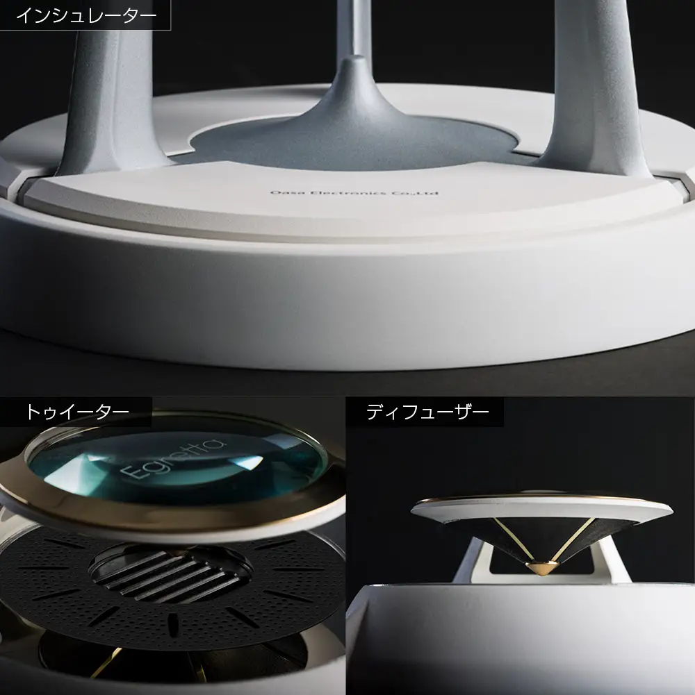 スピーカー オーディオ 全方位 無指向性 Egretta エグレッタ TS1000F ハイレゾ タワー型 オオアサ電子 アンプ非搭載 2本1組_OE025_003